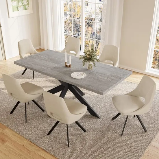 Table à rallonges avec chaises