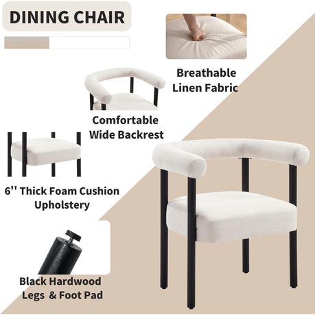 Ziyane Oslo Bouclé Accent Chairs - Set of 2