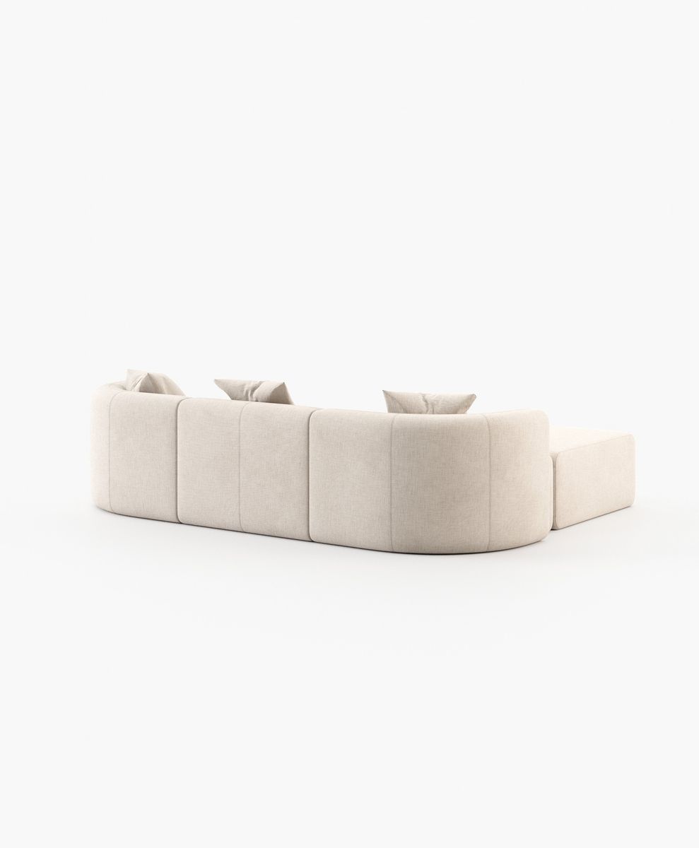 Comfy Home Furniture Enzo Sectional 3 Seater Sofa with Storage Ottoman