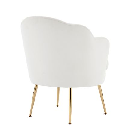 Modern Accent Chair, Velvet-Touch Fabric Leisure Club Chair,arm chair - beige