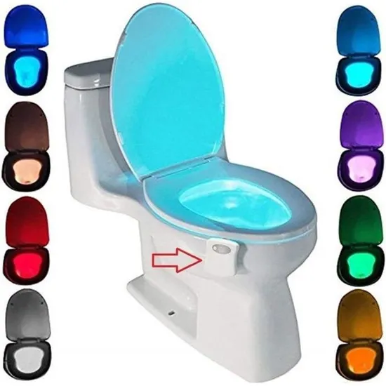 Lampe de Toilette - LED - Multicolore - Capteur de mouvement - Économie d'énergie